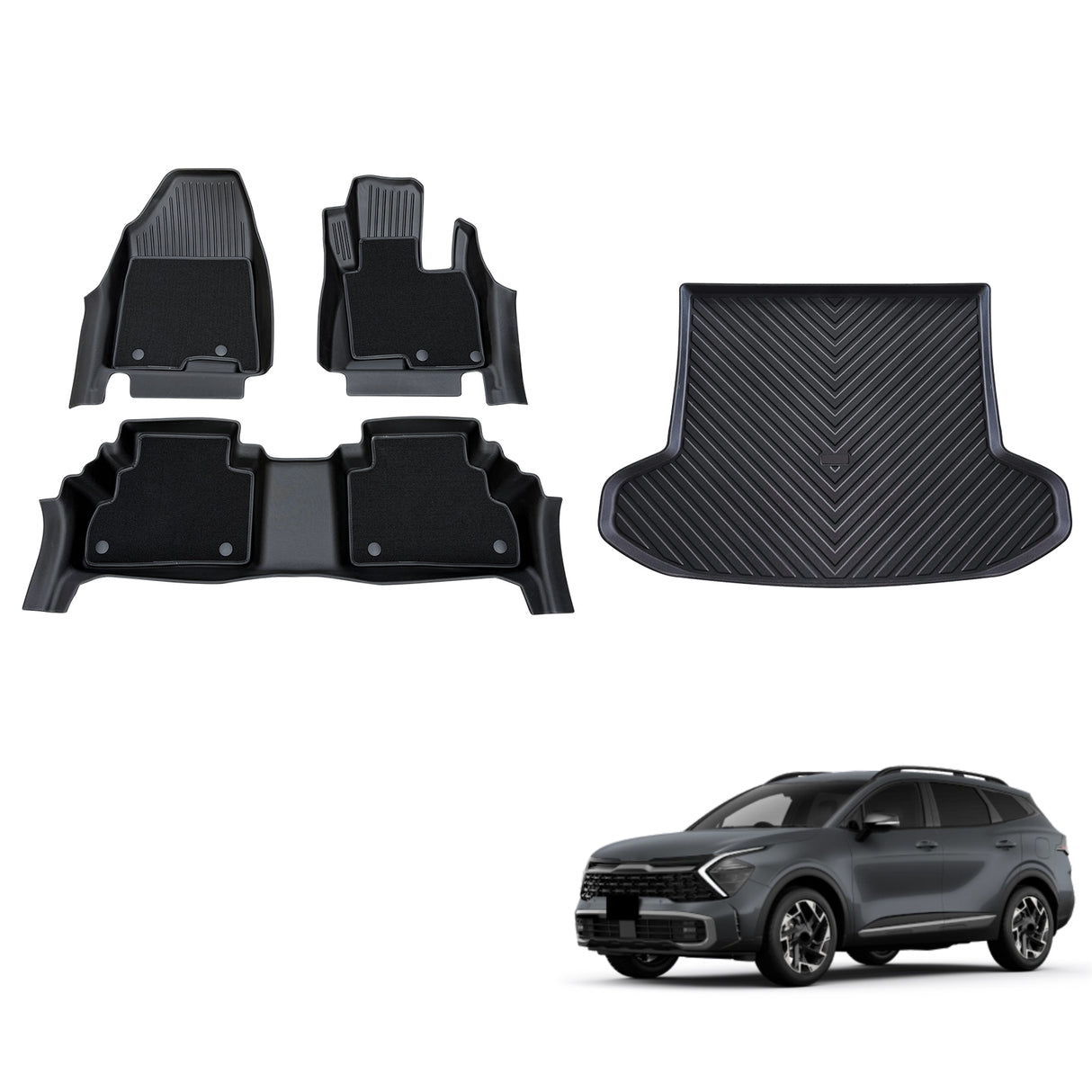 5D Double-Layer Car Floor Mats for KIA Sportage NQ5 Series 2021-Onwards
