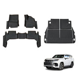 5D TPE Car Floor Mats for Lexus LX500d LX600 2021-Onwards