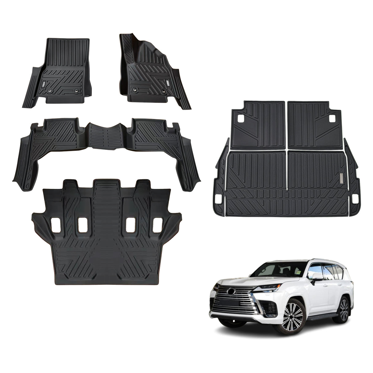 Pre-order 5D TPE Car Floor Mats for Lexus LX500d LX600 2021-Onwards