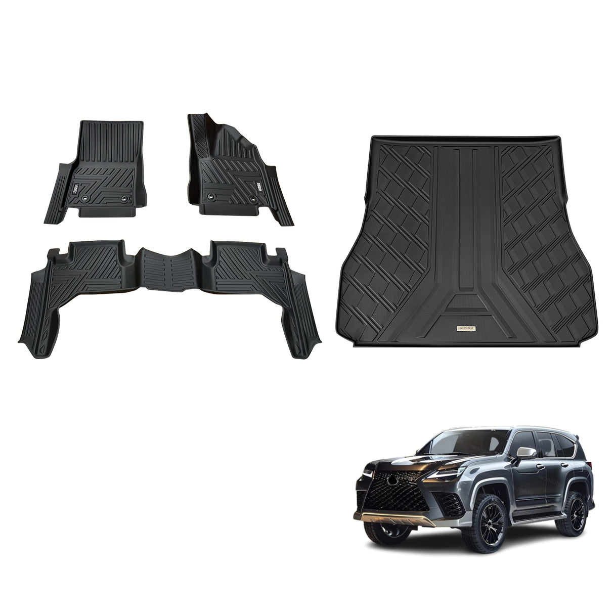 5D TPE Car Floor Mats for Lexus LX500d LX600 2021-Onwards