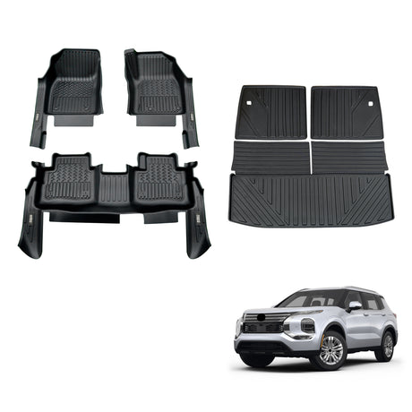 7D TPE Car Floor Mats for Mitsubishi Outlander 7 Seats 2021-Onwards