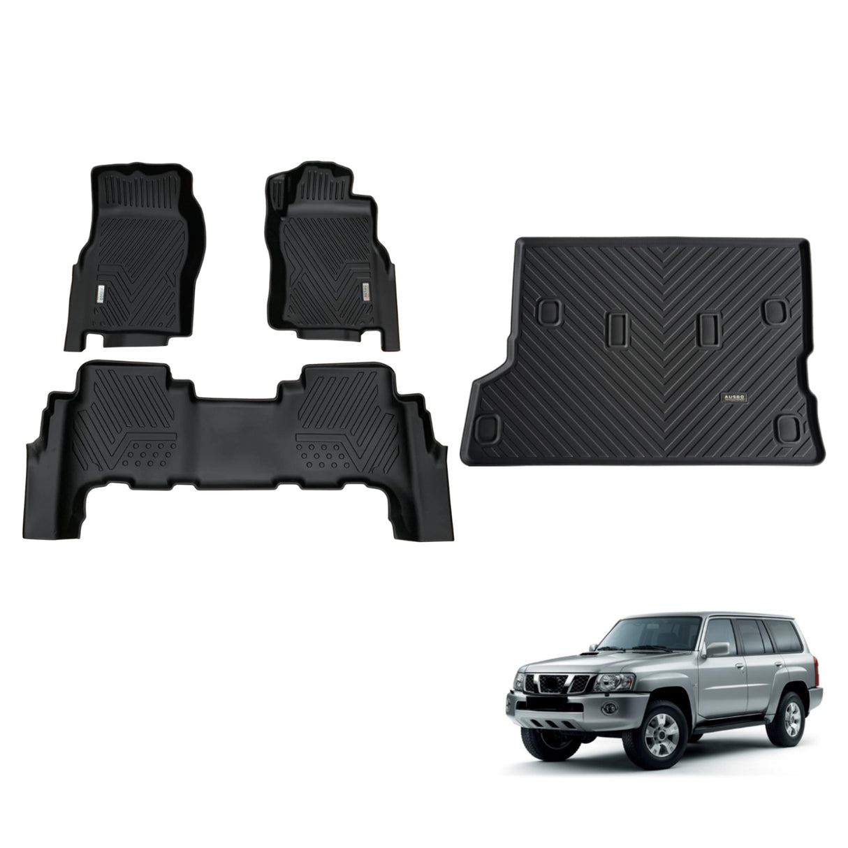 5D TPE Car Floor Mats for Nissan Patrol Y61 GU 1997-2015
