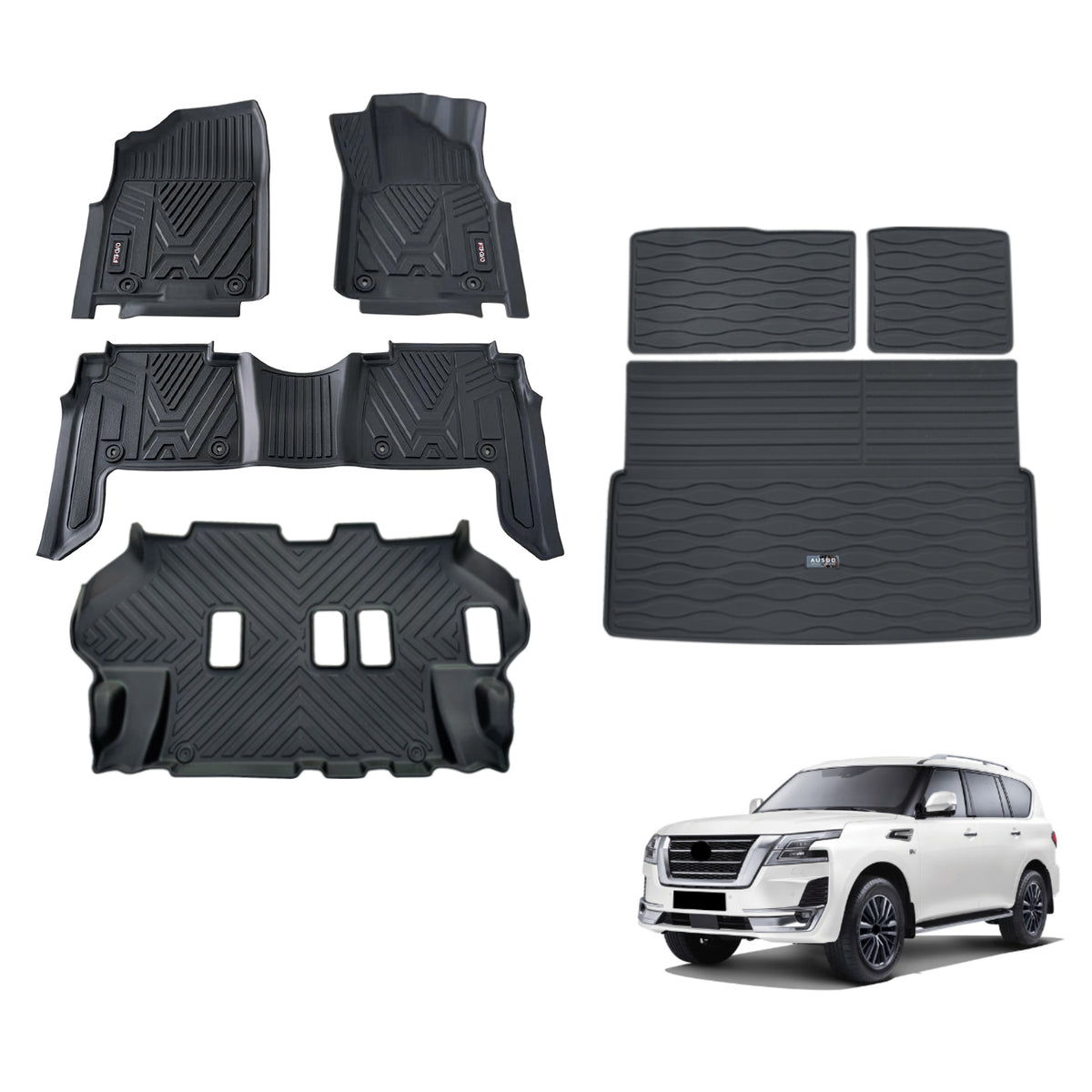 Pre-order 3D Car Floor Mats for Nissan Patrol Y62 2012-Onwards