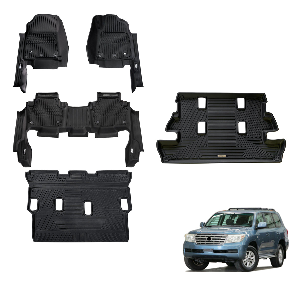 Injection 7D Car Floor Mats for Toyota LandCruiser 200 Series 2007-2012