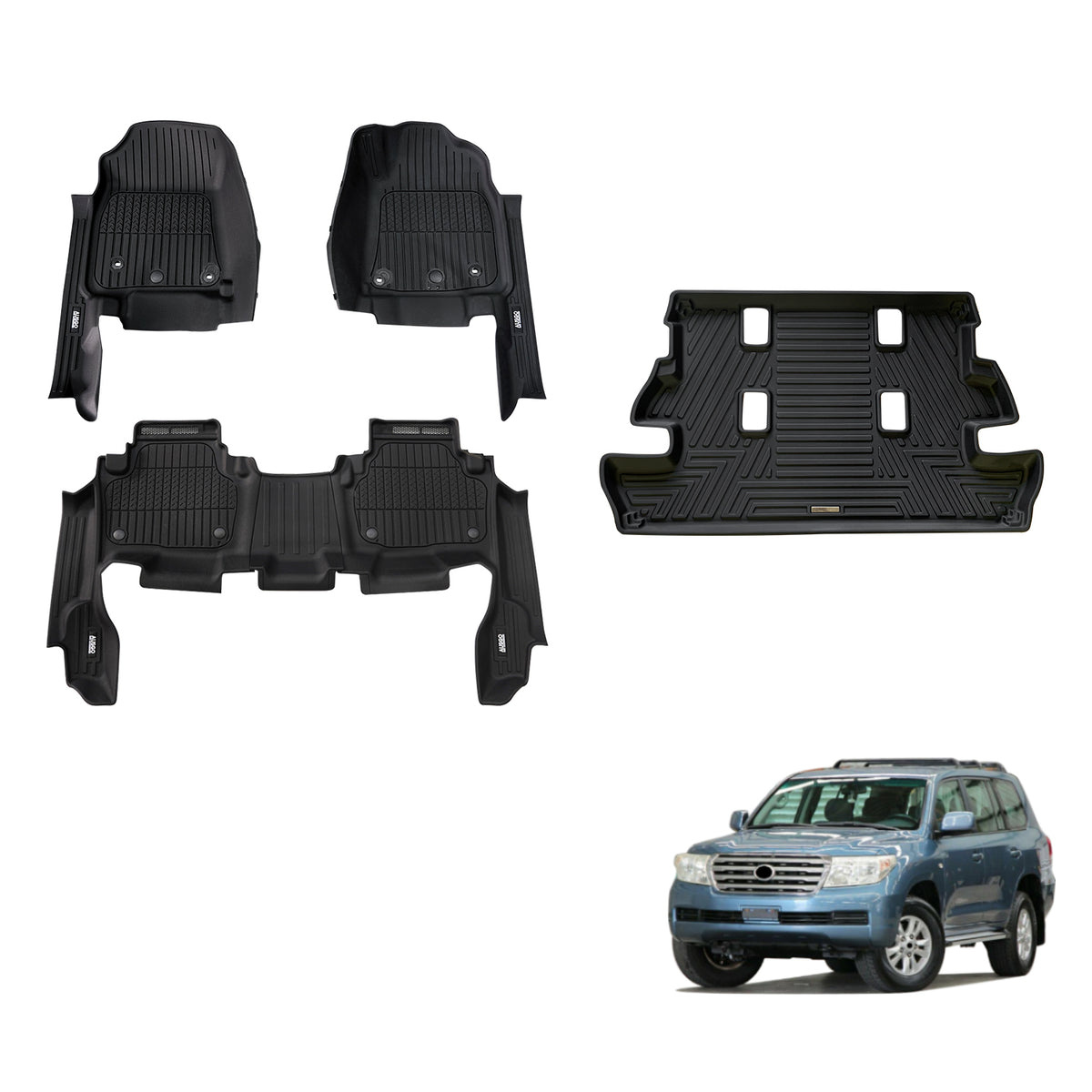 Injection 7D Car Floor Mats for Toyota LandCruiser 200 Series 2007-2012
