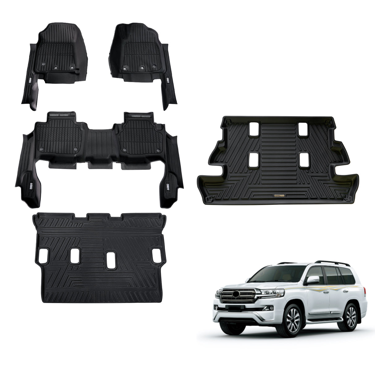 Injection 7D Car Floor Mats for Toyota Land Cruiser 200 Series 2012-2021