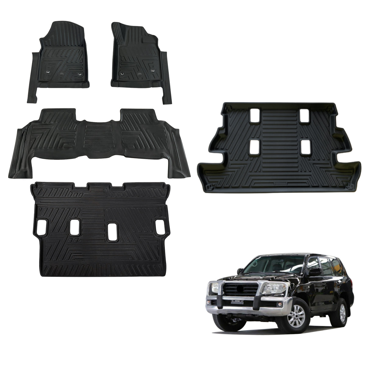 5D TPE Car Floor Mats for Toyota Landcruiser 200 2007-2012