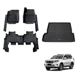 7D TPE Car Floor Mats for Toyota Land Cruiser Prado 150 Auto 7 Seats 2009-2024