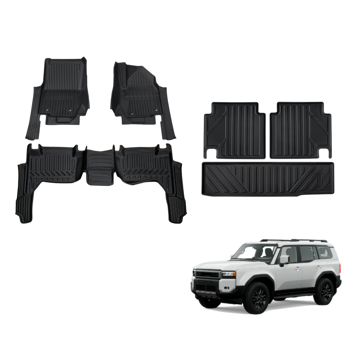 5D TPE Car Floor Mats for Toyota LandCruiser Prado 250 LC250 2024-Onwards