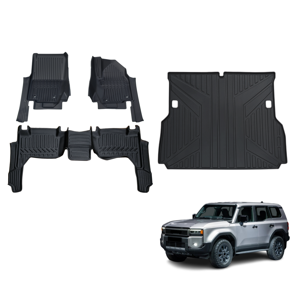 5D TPE Car Floor Mats for Toyota LandCruiser Prado 250 LC250 2024-Onwards