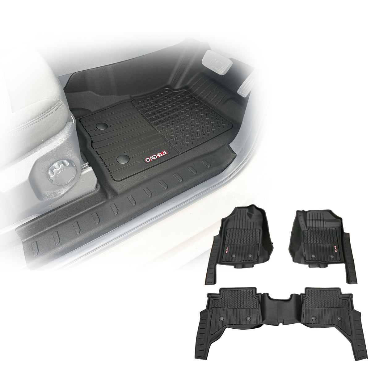 Injection 5D Car Floor Mats for Volkswagen Amarok Dual Cab NF Series 2023-Onwards