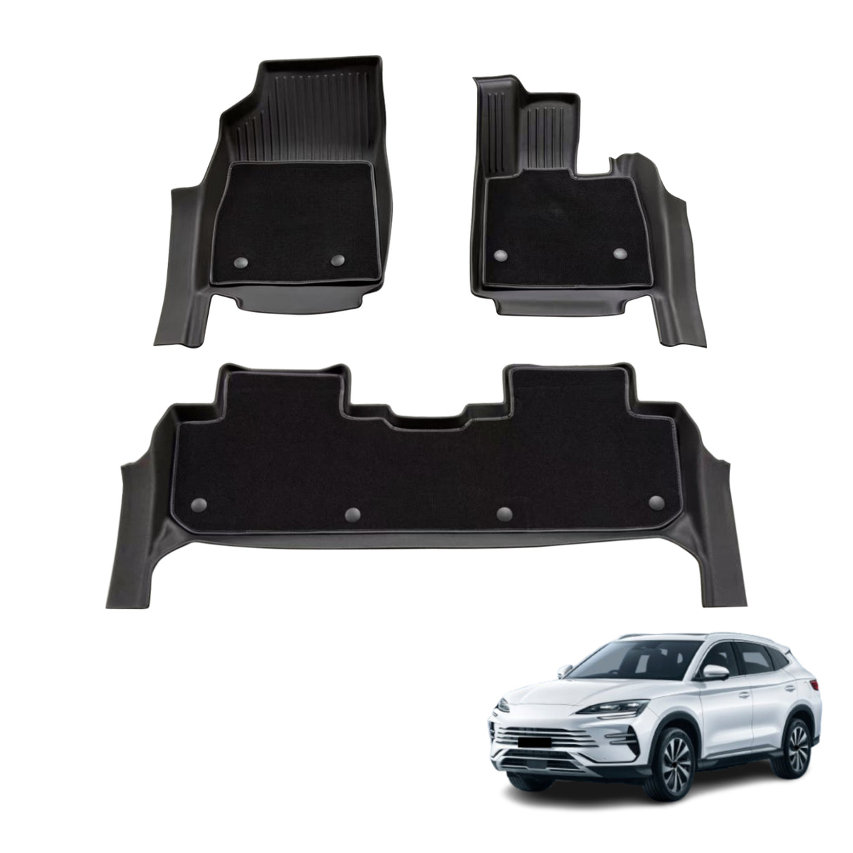 5D Double-Layer Car Floor Mats for BYD Sealion 6 2024-Onwards
