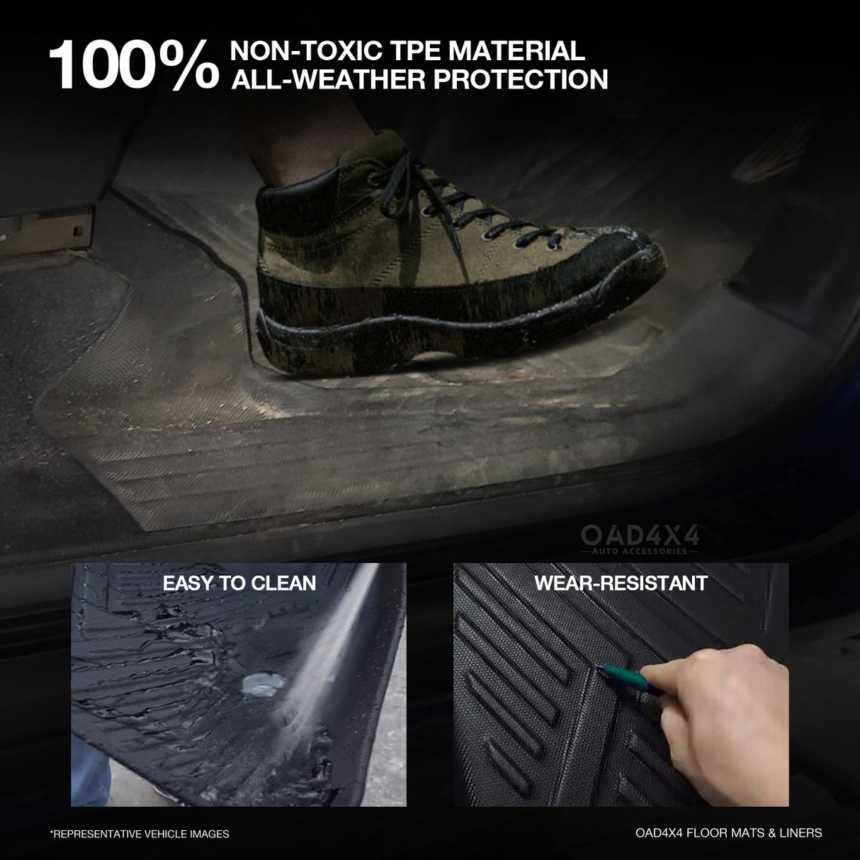 7D TPE Car Floor Mats for BYD Shark 6 2025-Onwards