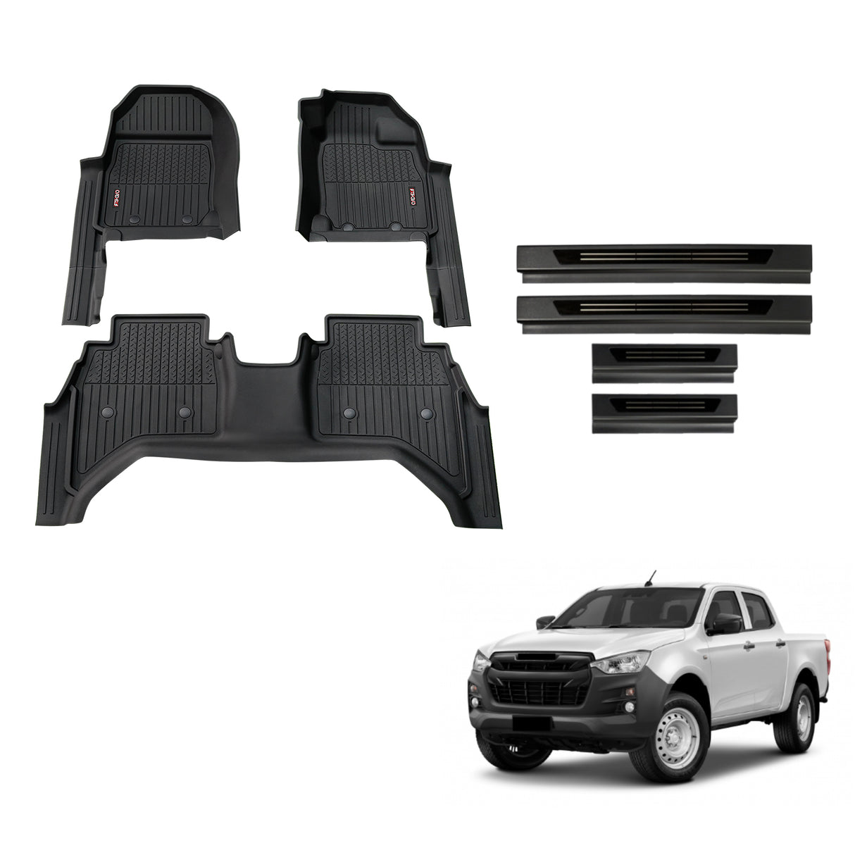 Floor Mats & Door Sill Protector for ISUZU D-MAX Dual Cab 2020-Onwards