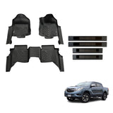 Injection Floor Mats & Door Sill Protector for Mazda BT-50 BT50 Dual Cab 2011-2020