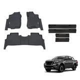 Floor Mats & Door Sill Protector for Nissan Navara NP300 D23 Dual Cab 2015-Onwards