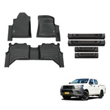 Floor Mats & Door Sill Protector for Toyota Hilux Manual Transmission Dual Cab 2025-Onwards