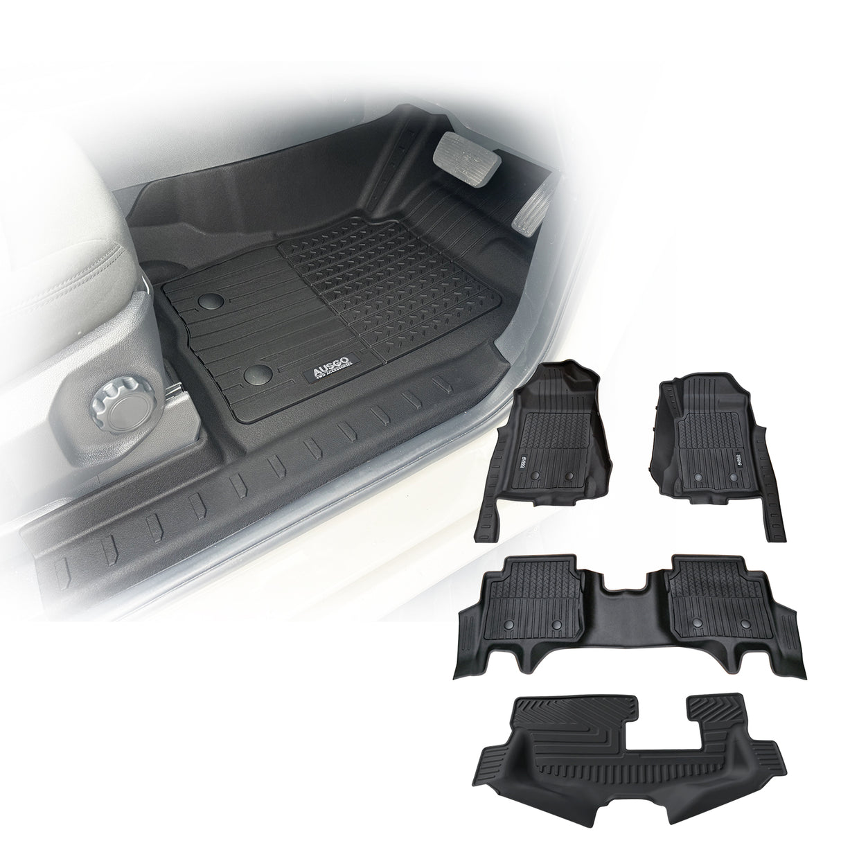 Injection 7D TPE Car Floor Mats for Ford Everest Next-Gen 2022-Onwards