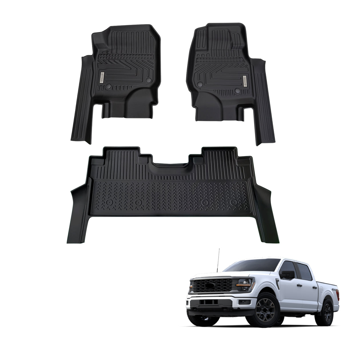 5D TPE Car Floor Mats for Ford F-150 F150 2023-Onwards