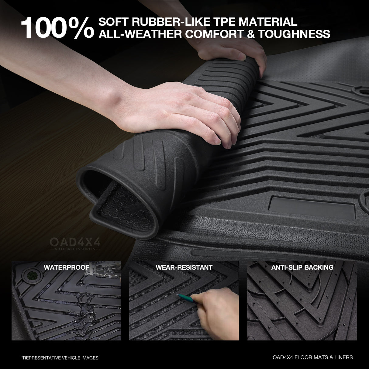 Injection 5D Car Floor Mats for Volkswagen Amarok NF Series Single Cab 2023-Onwards