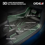 5D TPE Car Floor Mats for Ford Ranger Dual Cab 2022-Onwards