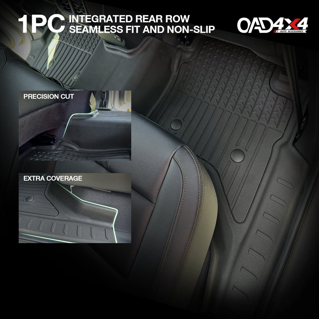 Injection Floor Mats & Door Sill Protector for Ford Ranger Dual Cab 2022-Onwards