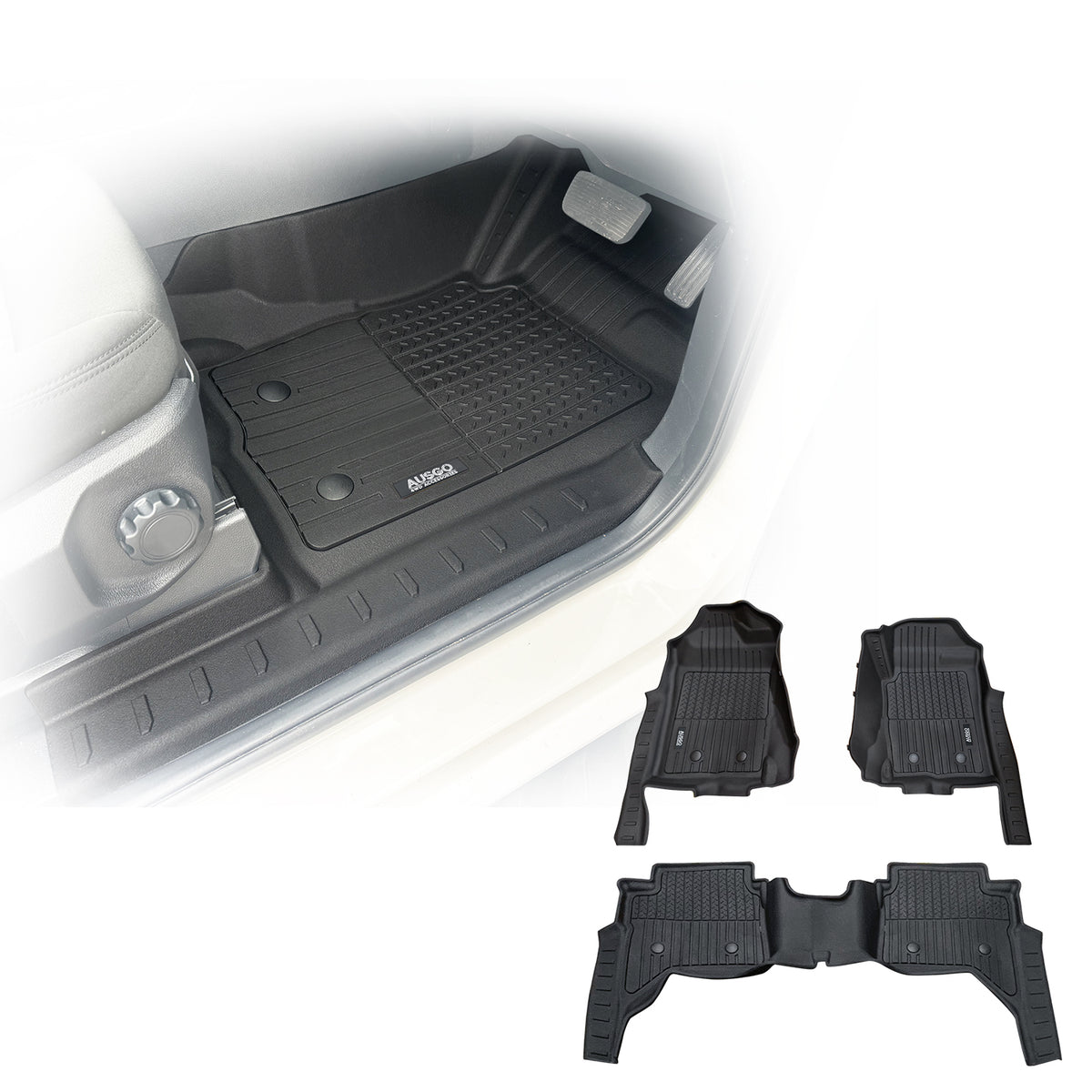 Injection 7D Car Floor Mats for Ford Ranger Dual Cab Next-Gen 2022-Onw ...