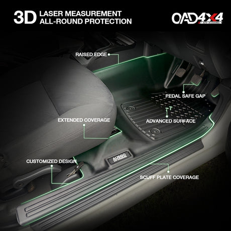 7D TPE Car Floor Mats for Holden Rodeo 2003-2008