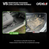 7D TPE Car Floor Mats for Holden Colorado RC Series Dual Cab 2008-2012