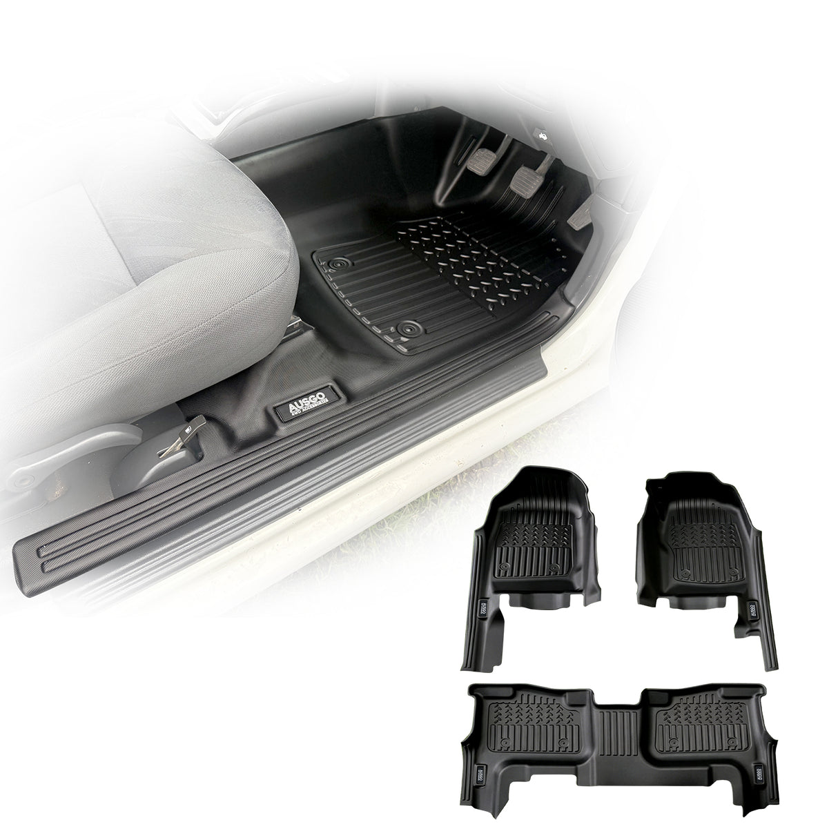 7D TPE Car Floor Mats for ISUZU D-MAX DMAX Dual Cab 2008-2012