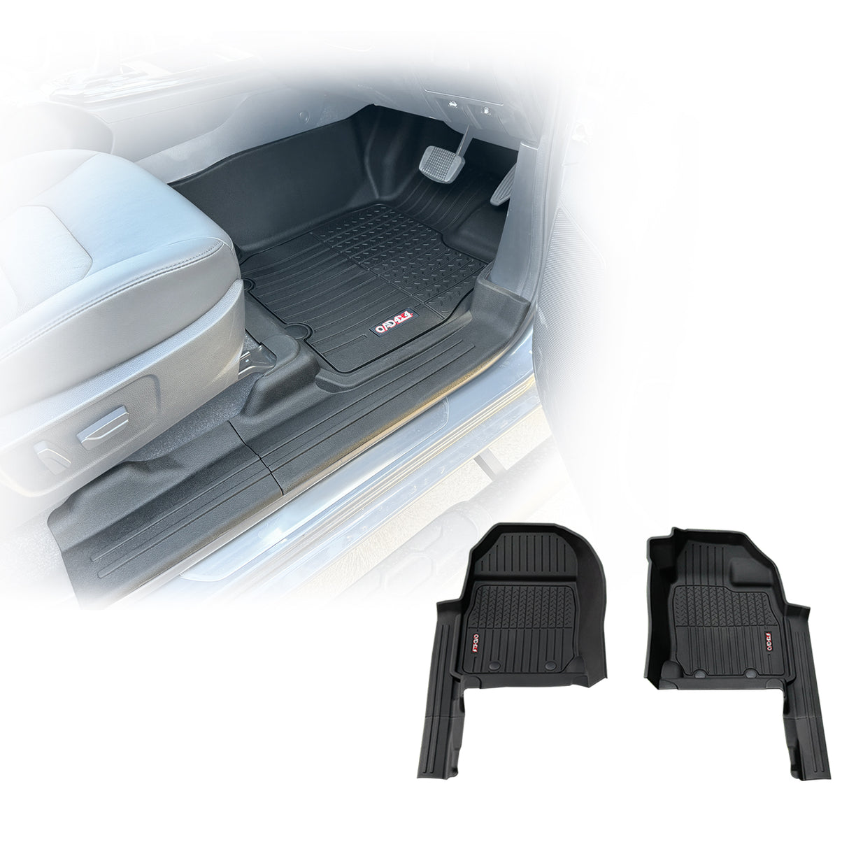 5D TPE Car Floor Mats for ISUZU D-MAX Single/Extra Cab 2020-Onwards