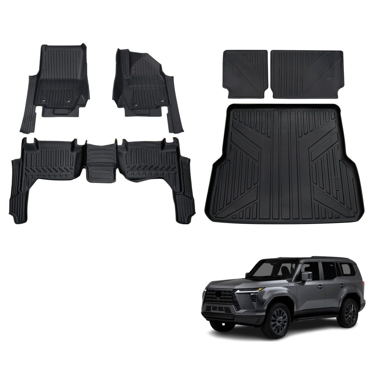 5D TPE Car Floor Mats for Lexus GX550 2024-Onwards