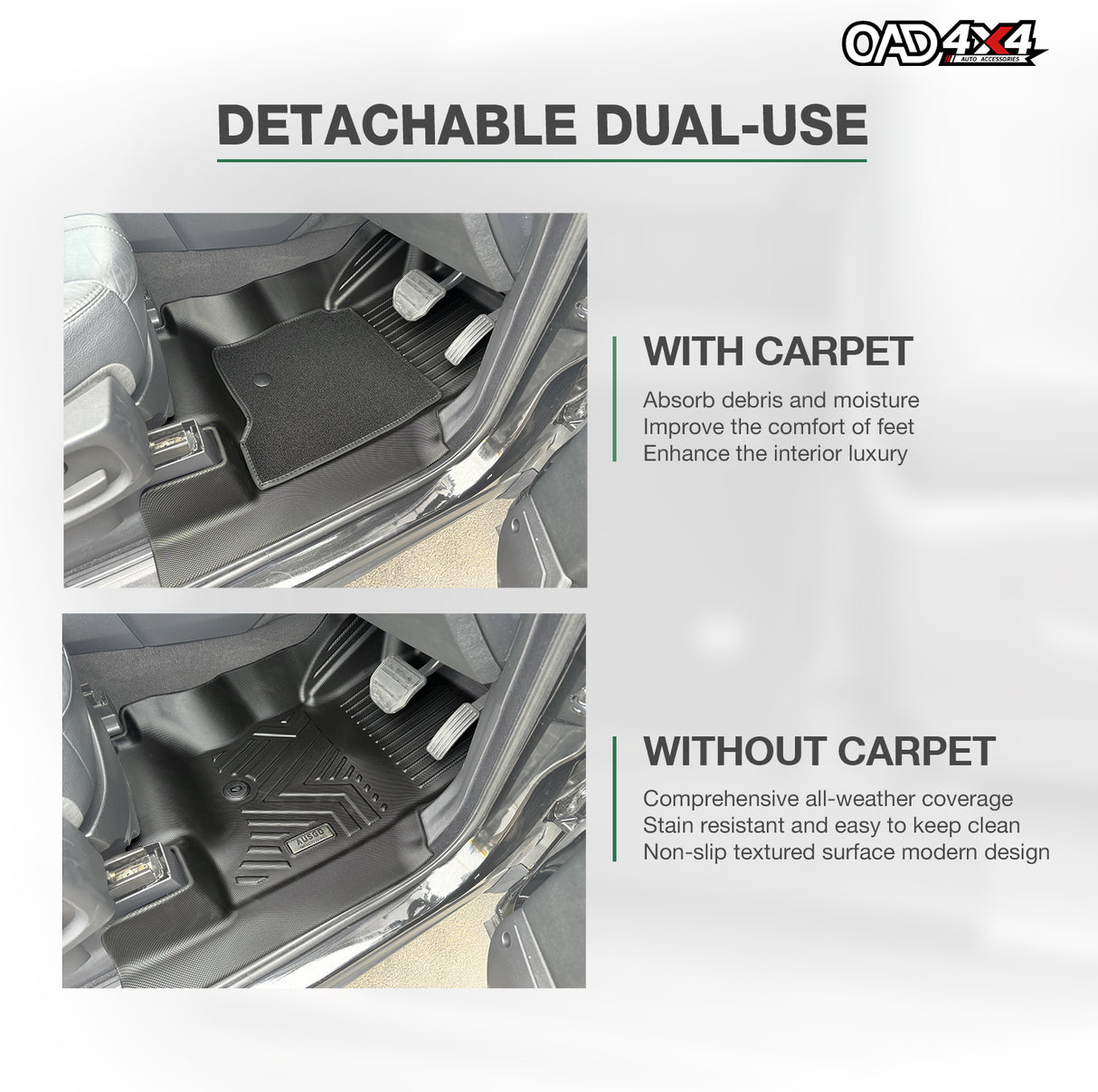 5D Double-Layer Car Floor Mats for Land Rover Discovery 3 4 2004-2016
