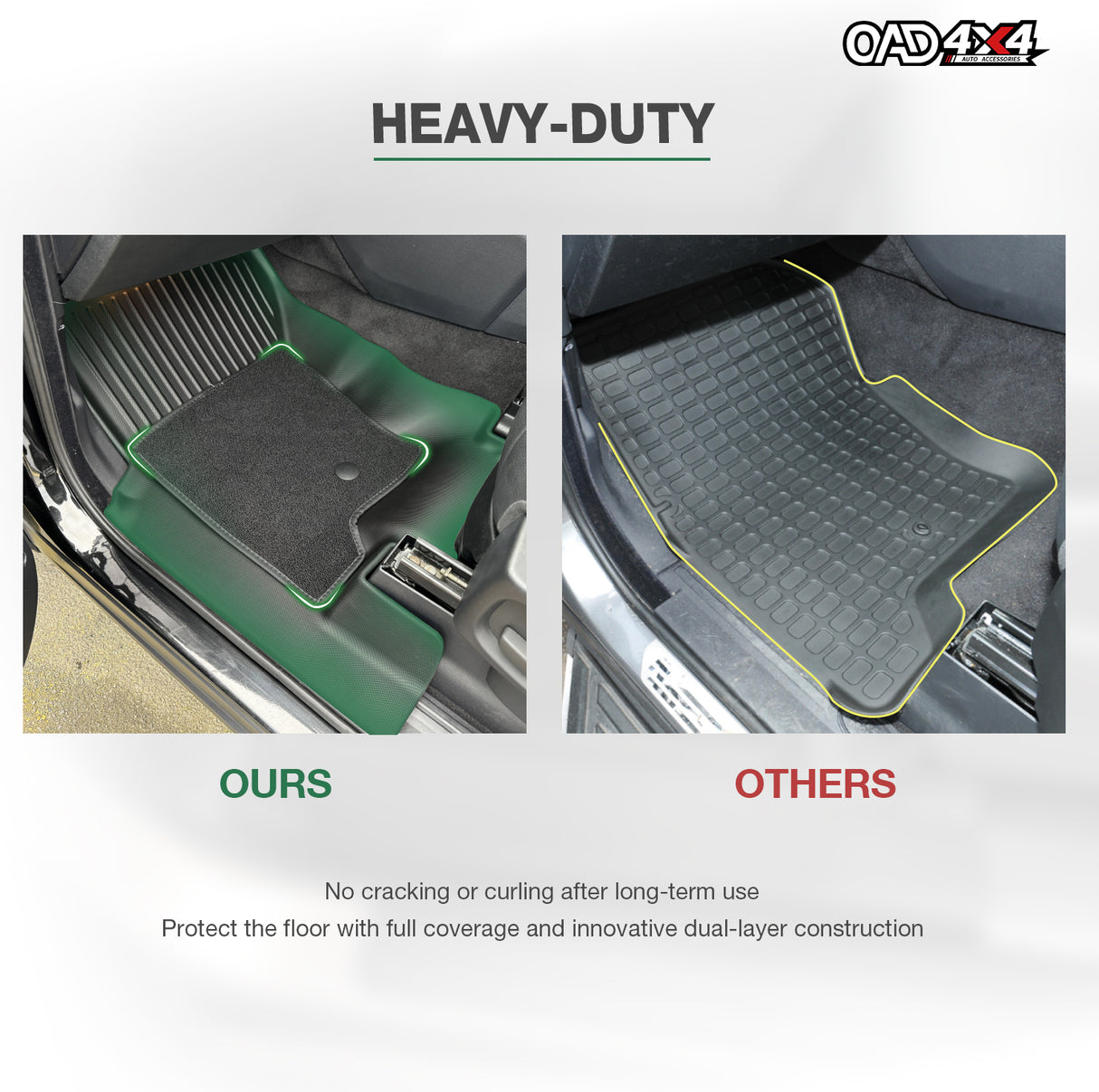 5D Double-Layer Car Floor Mats for Land Rover Discovery 3 4 2004-2016