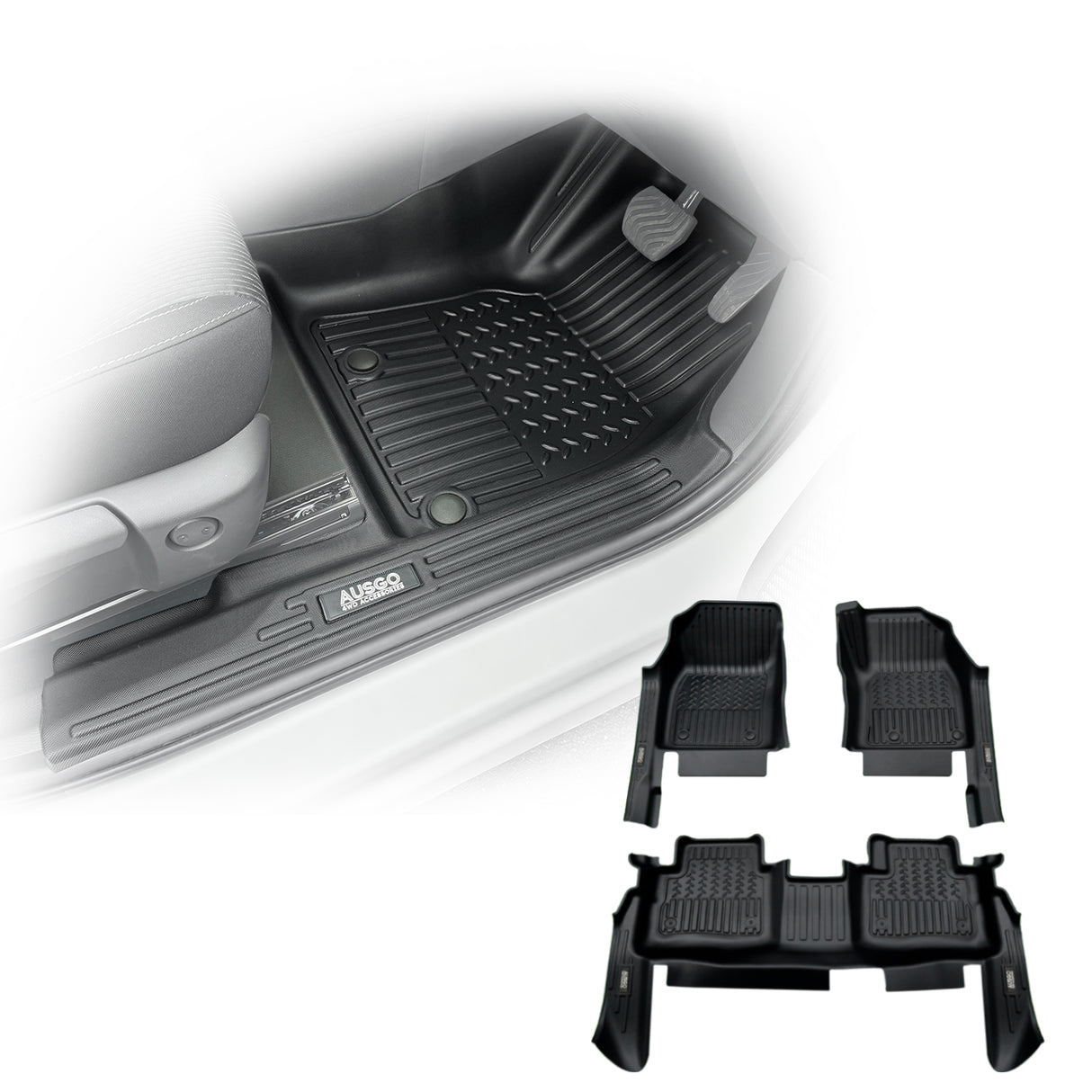 7D TPE Car Floor Mats for Mitsubishi Outlander 7 Seats 2021-Onwards