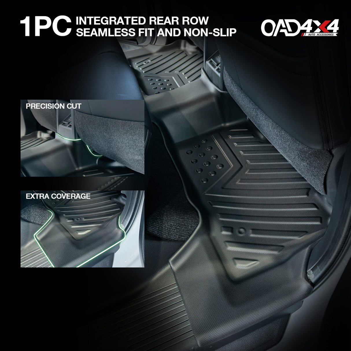 5D TPE Car Floor Mats for Mitsubishi Pajero Sport 2015-Onwards