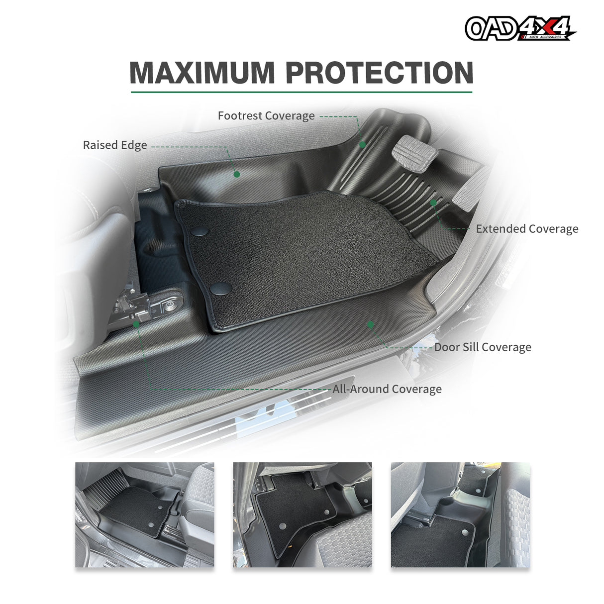 5D Double-Layer Car Floor Mats for Nissan Navara D27 Dual Cab 2026-Onwards