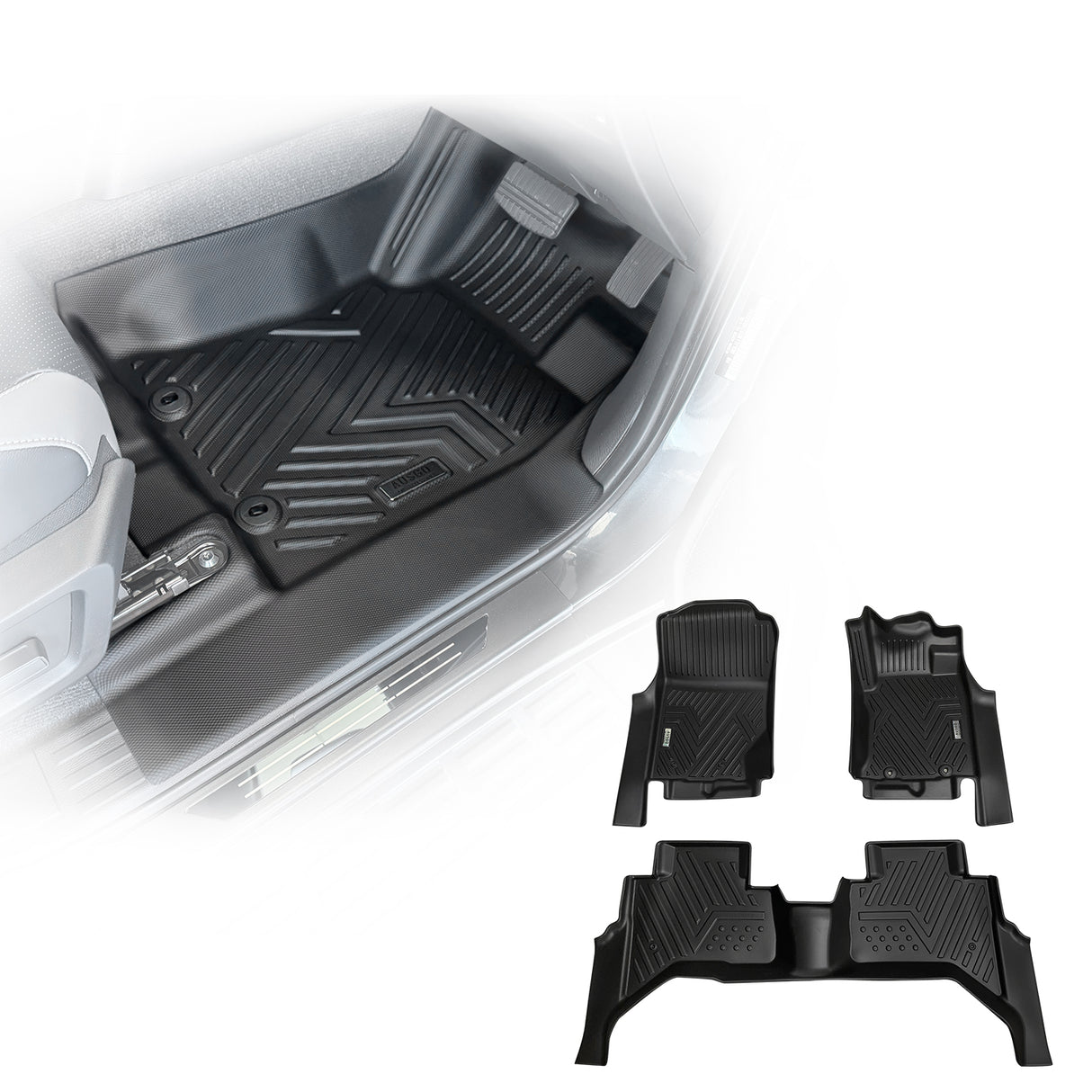 5D TPE Car Floor Mats for Nissan Navara D27 Dual Cab 2026-Onwards