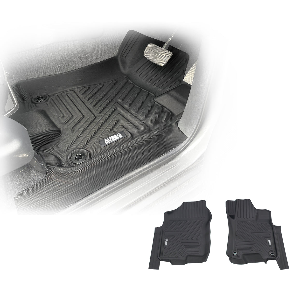 5D TPE Car Floor Mats for Nissan Navara NP300 D23 Single / Extra Cab 2015-Onwards