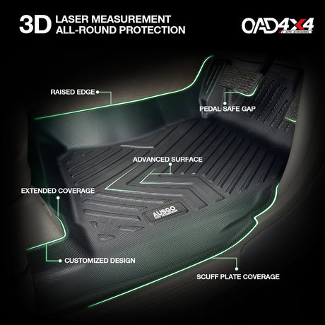 5D TPE Car Floor Mats for Nissan Patrol Y61 GU 1997-2015