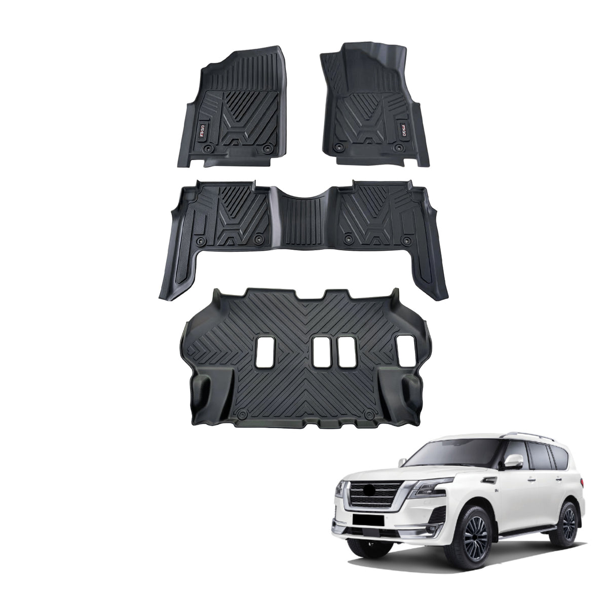 Pre-order 3D Car Floor Mats for Nissan Patrol Y62 2012-Onwards