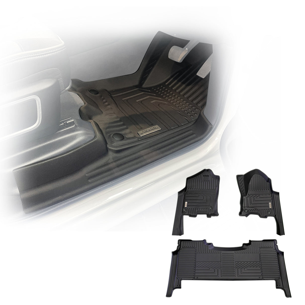 5D TPE Car Floor Mats for RAM 1500 DT Series Crew Cab 2020-2023