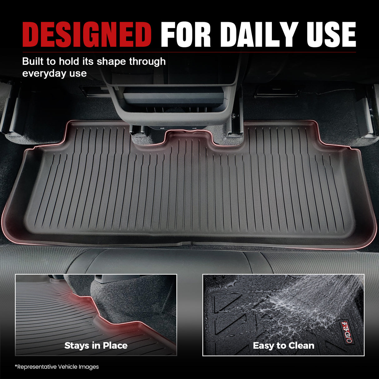 3D Injection Car Floor Mats for Tesla Model Y Juniper 5 Seats 2025-Onwards