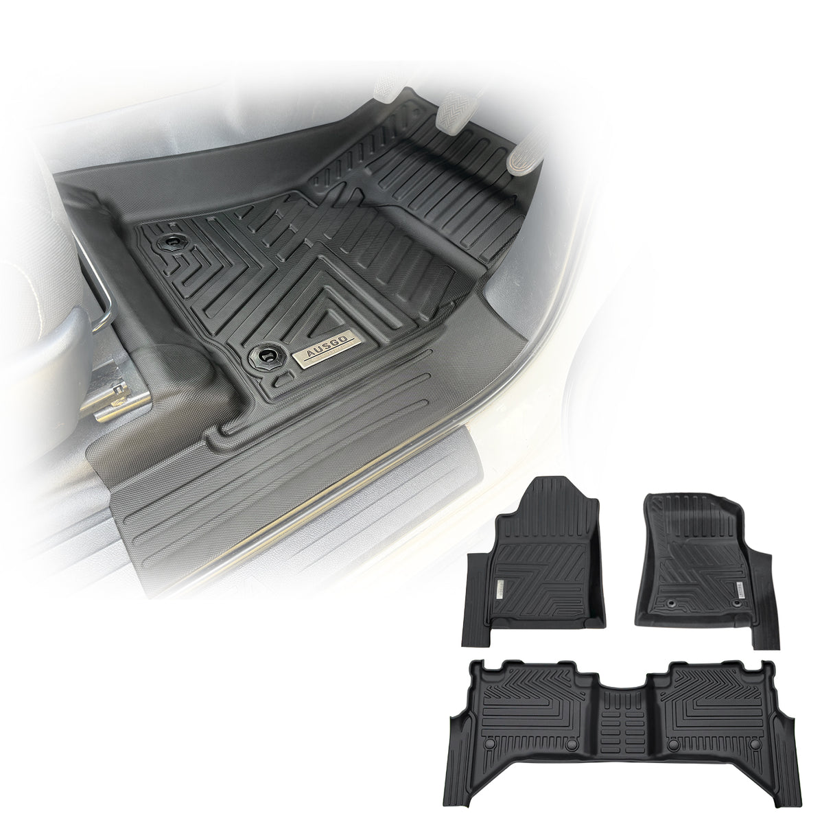Pre-order 5D TPE Car Floor Mats for Toyota Hilux Manual Transmission Dual Cab 2015-Onwards