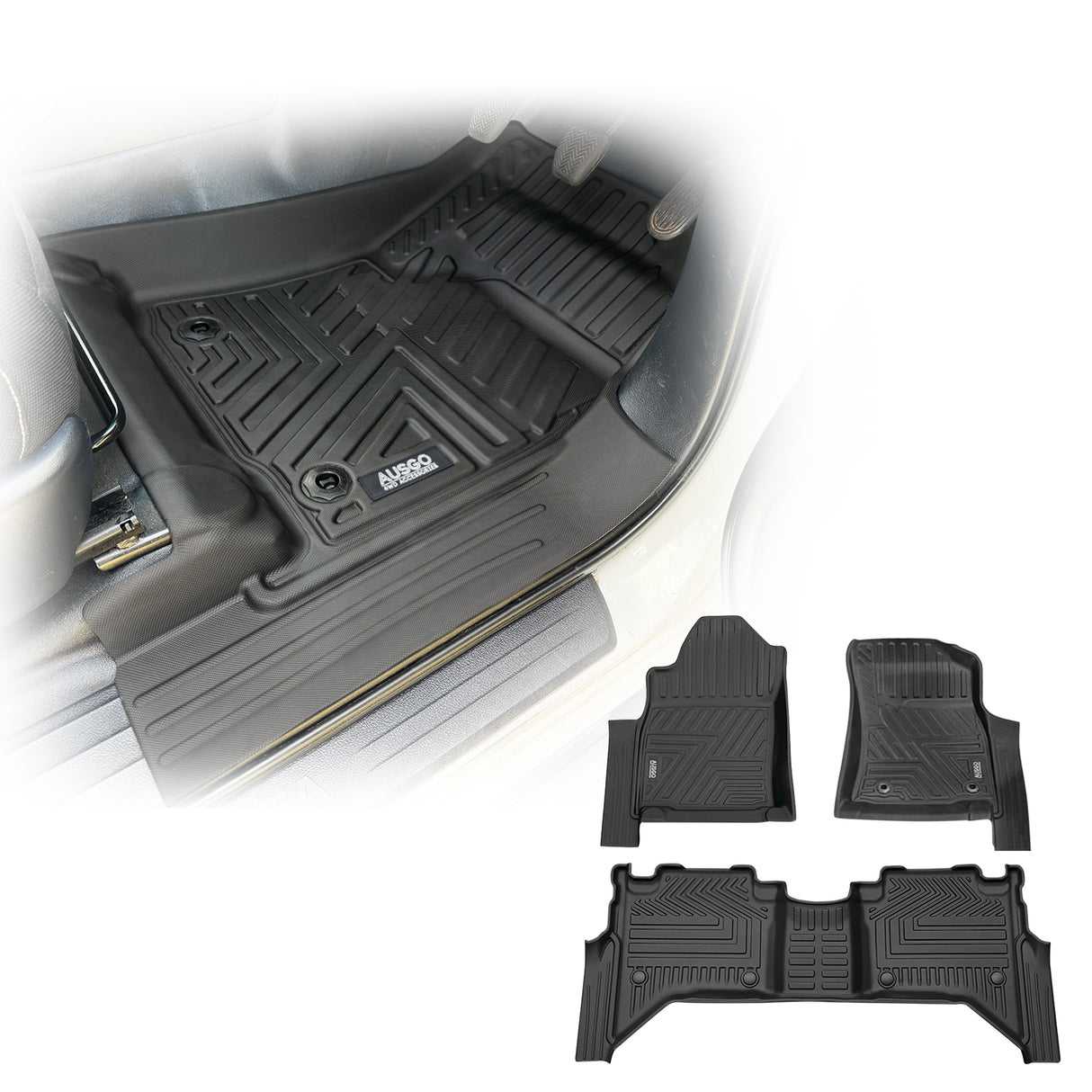 5D TPE Car Floor Mats for Toyota Hilux Manual Transmission Dual Cab 2015-2025