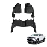 Injection 7D TPE Car Floor Mats for Toyota Hilux Auto Transmission Dual Cab 2025-Onwards