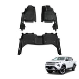 Injection 7D TPE Car Floor Mats for Toyota Hilux Dual Cab 2025-Onwards