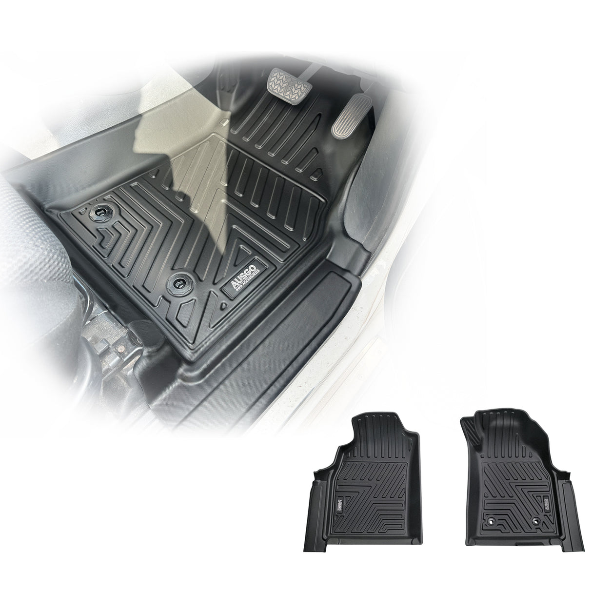 5D TPE Car Floor Mats for Toyota Hilux Single / Extra Cab 2005-2015