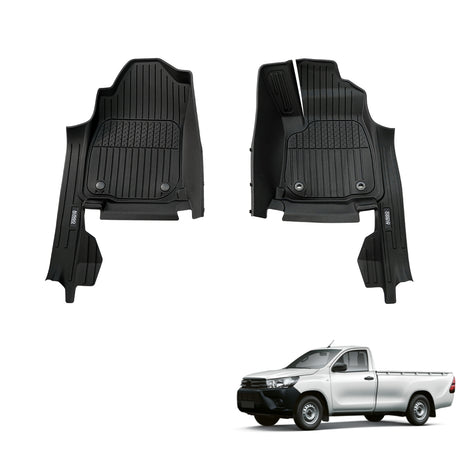 Injection 7D TPE Car Floor Mats for Toyota Hilux Single / Extra Cab 2015-2025
