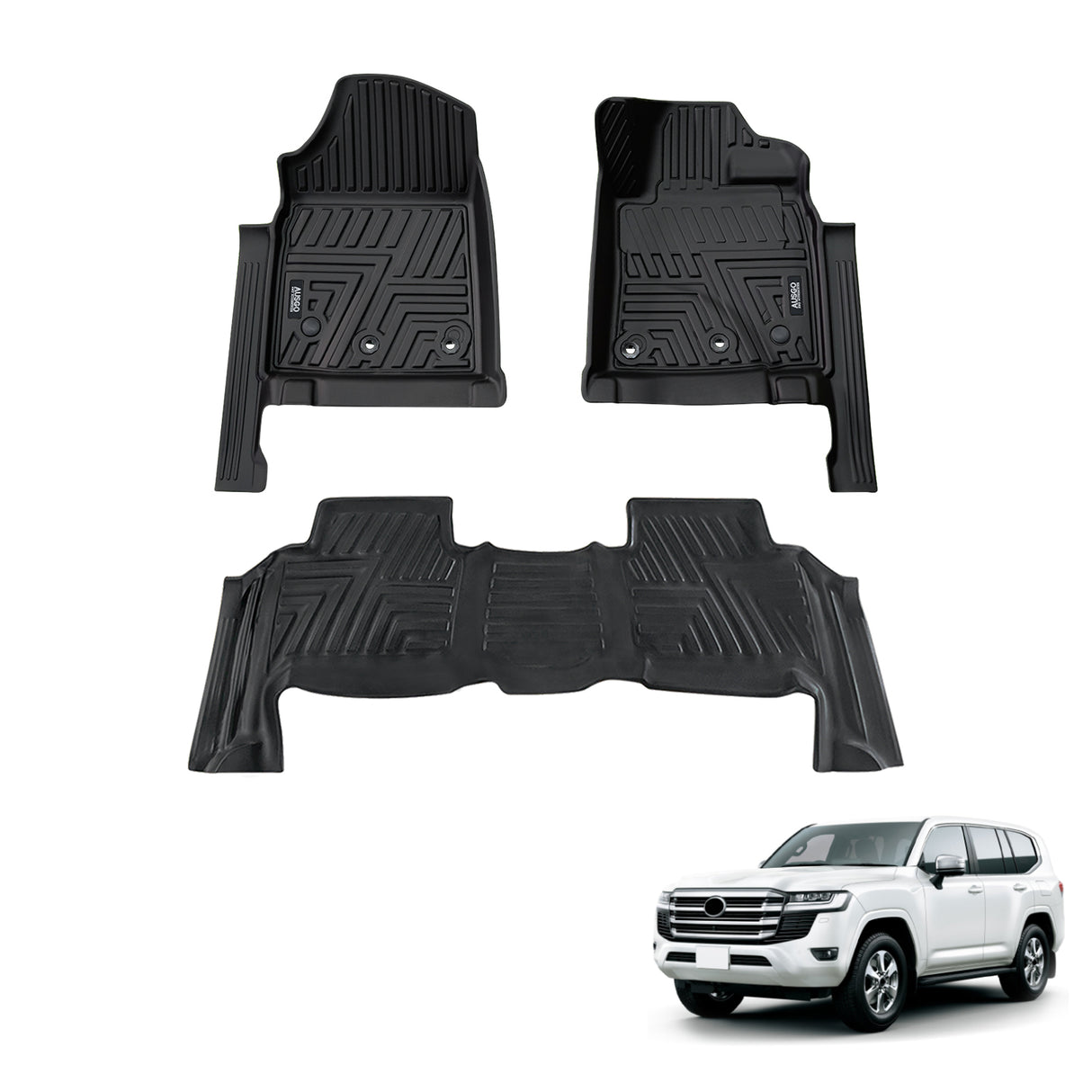 5D TPE Car Floor Mats for Toyota Land Cruiser 200 Series 2012-2021